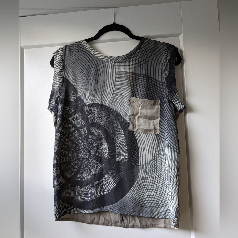 Sleeveless Silk Blouse